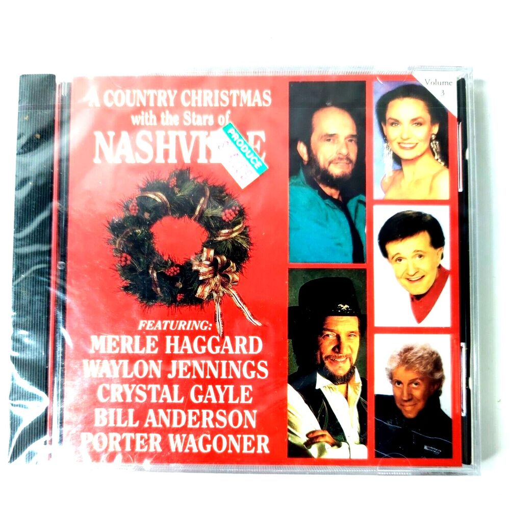 Country Christmas Album CD 90s New Sealed Merle Haggard Waylon Jennings Vintage